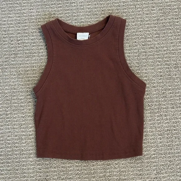 Full Tilt Ribbed cropped tank - Picture 1 of 4